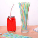 100Pcs disposable flexible drink straw plastic bendable art juice milk C6T9