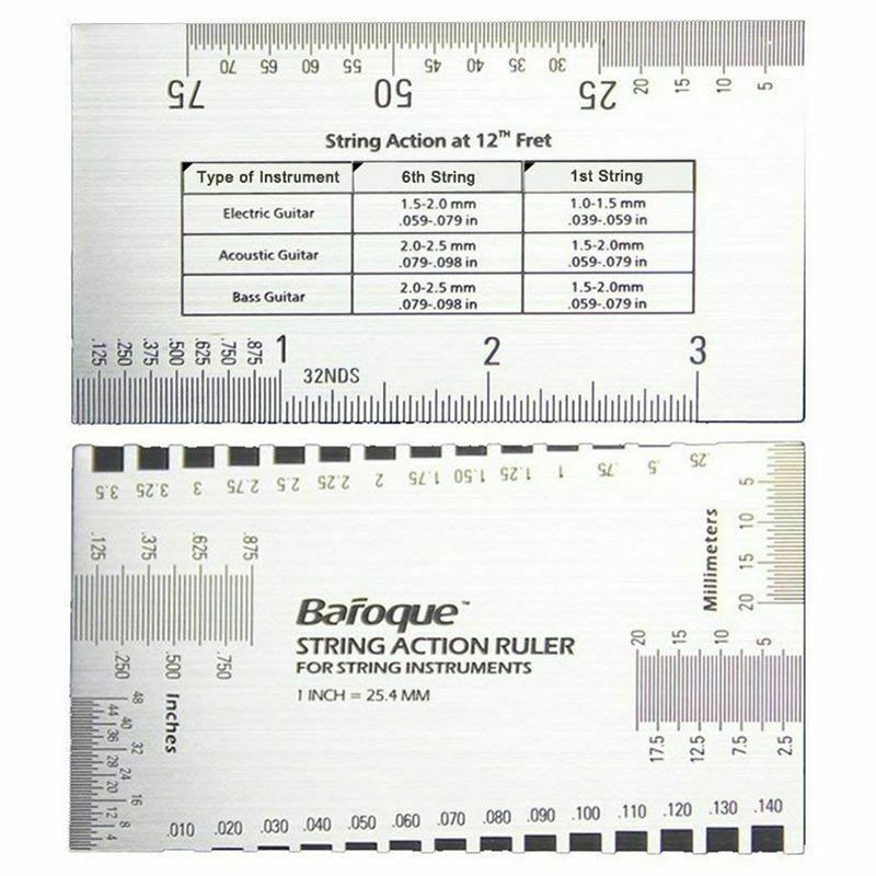 Baroque String Action Ruler Gauge Tool For Guitar Bass Forever-Direct Guita