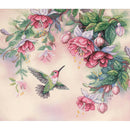 Dimensions Hummingbird & Fuchsias Stamped Cross Stitch Kit-14 inch X 12 inc J7F8