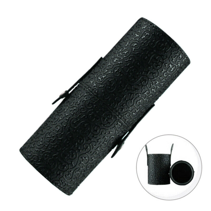 Leather Cosmetic Cup Case Makeup Brush Pen Holder Empty Storage Box Organizer