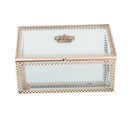 Vanity Makeup Storage Rectangle Boxes Flowers Holder with Lid for Trinket Ring
