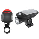 Solar/USB Charging Bicycle Night Cycling 240LM LED Headlight+ Taillight Se SN9F