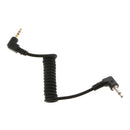 2pcs Right Angle 2.5mm to 3.5mm Male Plug Flash PC Sync Cord for DSLR Camera