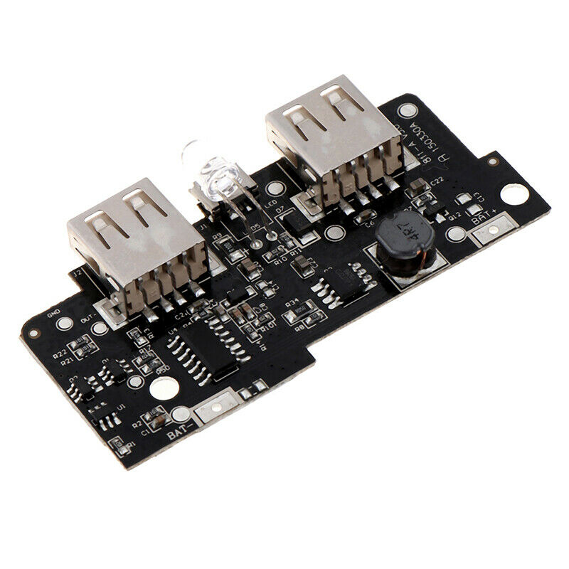5V 2A Power Bank Charger Module Step Up Boost Dual USB LED PCB Circuit Board Gw