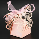50pcs Butterfly Wedding Favour Box Birthday Party Gifts Candy Boxes (Pink) I4B4