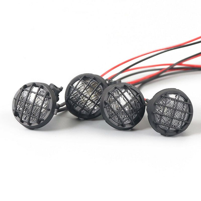 4pcs Led Spotlight Roof Light Lampshade for 1/10 RC Crawler Car RC4WD D90 Axial