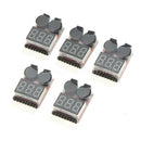5X 1-8S Indicator RC Lipo Battery Tester Low Voltage Buzzer Alarm