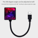 USB Car Ceiling Atmosphere Light 2-Color Starry Sky Ambient Lamp (Red+Blue) A