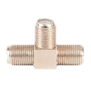 2 Way Satellite F Type T Junction Screw Connector Y Splitter TV Virgin Cable  Z