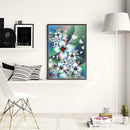 5D DIY Full Drill Diamond Painting White Flowers Cross Stitch Embroidery