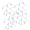 100 Pieces Stainless Steel Fish Hook Earrings Hooks Ear Wire with Bead and