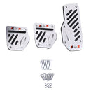 3X Non slip Manual Transmission MT CAR TRUCK CHROME PEDAL Foot PAD COVER REST lj