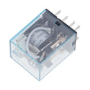 DC 12V 5A Coil Power Relay MY2NJ HH52P-L 8 Pins DPDT LED with Socket Base