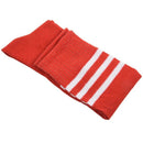 Old School White Stripe on Red Knee High Athletic Sports Tube Sock