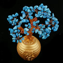 Blue Feng Shui Crystal Money Tree Office Home Decor Bring Luck / Wealth