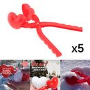 5 Pieces Heart Snow Ball Maker Clips Kids Child Sand Toys Snow Scoop Maker