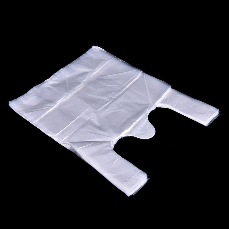46x 15*23cm Plastic T-Shirt Retail Shopping Supermarket Bags Handle Packaging Gw