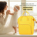Pure Color Mommy Travel Backpacks Nylon Large Maternity Nappy Bags (Yellow) A