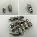 10pcs UHF PL259 Male Twist-on Connectors RG8 RG58 RF Coaxial Cable Adapters