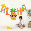 Hawaii Party Pennant Letter Pineapple Hanging Banners Decor Birthday Party  F6Z2