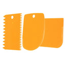 5X(3 pcs plastic dough scraper Icing Fondant Cake Decorating Baking Pastry R7R6)