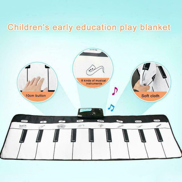 Piano Dance Mat Fun Step Mat For Kids-Play Classic Feet-Great Gift Tunes S1W7