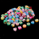 100 Pieces Mixed Handmade Polymer Clay Fruits Flat Spacer Bead Jewelry Charms
