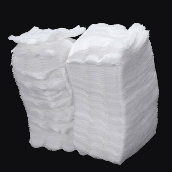 100 Pcs White Rectangle Facial Clean Bag Type Cotton Pads T2I7