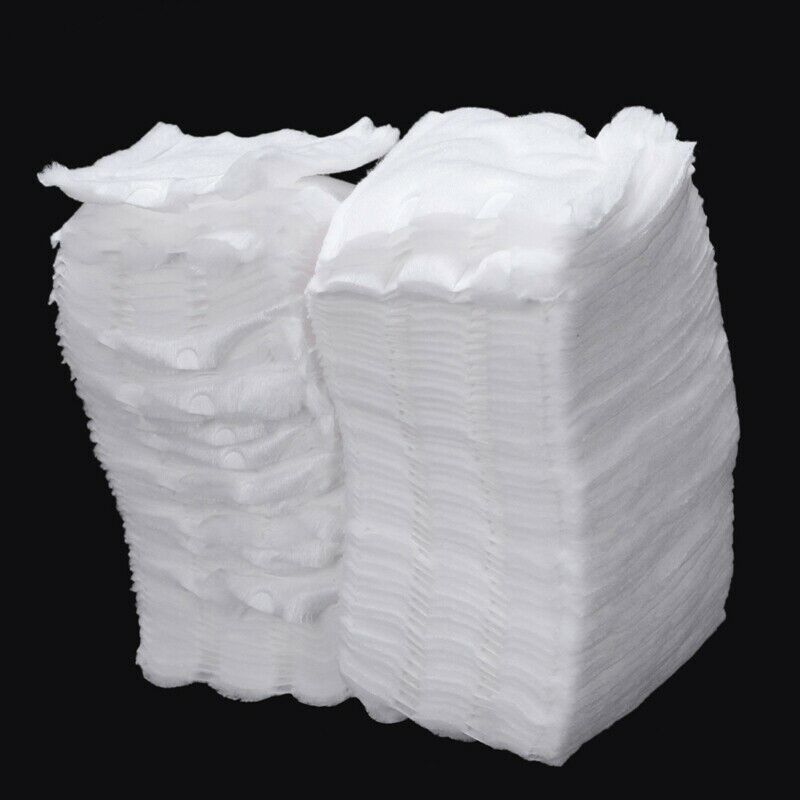 100 Pcs White Rectangle Facial Clean Bag Type Cotton Pads T2I7