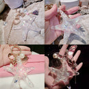 Cute Starfish Shell Key Chain Crystal Pendant Keyring Keychain Keyfob G IO FT