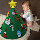 Novelty Christmas Xmas Decoration Felt Tree With Snowman Sacks Stocking Hanging