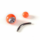 10x Gem Ball Stud Stainless Steel Belly Button Navel Barbell RINGS Piercings yui