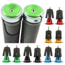 1 Pair Aluminum Alloy Bicycle Handlebar Grips Handle Bar Cap End Plugs Black