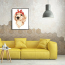 Headband Dog Oil Painting By Numbers Canvas Paint Art Pictures Home Decor A
