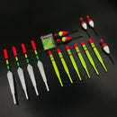 1 set (15Pcs) Vertical Buoy Sea Fishing Floats for Most Type of Angling wit