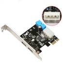 PCI Express USB 3.0 2-Port Front Panel With Control Adapter 4 And 20 Pins  UCQ