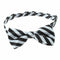 Fashion Novelty Mens Bowtie Wedding Necktie Black+white stripes R4T3