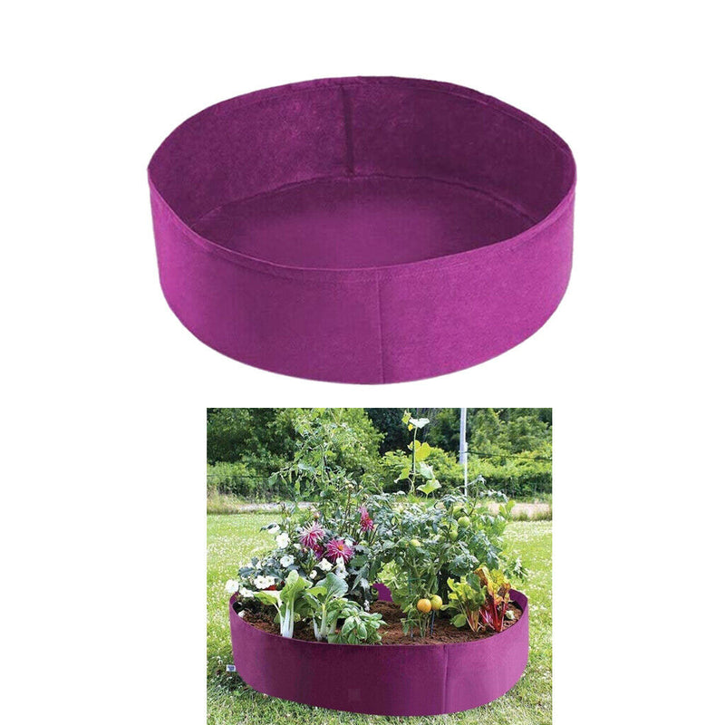 3Pcs 90x30cm Round Raised Garden Bed Planting Grow Bags Container BREATHABLE