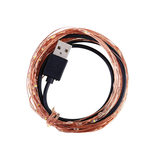 4xLED Light String w/ Clear Photo Clips for Indoor/Outdoor Decoration 100led
