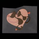 cat patches for clothing romantic heart easy print on A-level washable stickerME