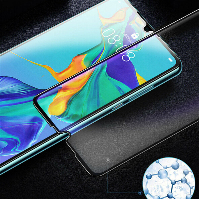 For Huawei P30 Full Cover Screen Protector 9D Tempered Glass Film Anti-Scratch
