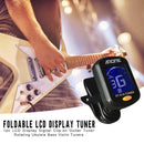 LED Clip-on Electronic Digital Guitar Tuner Chromatic Bass Violin Ukulele Tuner