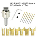 Set of 16 Wooden Bead Maker 14-25mm Milling Cutter Set Tool Carbide Blade
