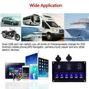 6-Gang Switch Control Panel LED Rocker Breaker Car Marine Boat Truck Circ Tw