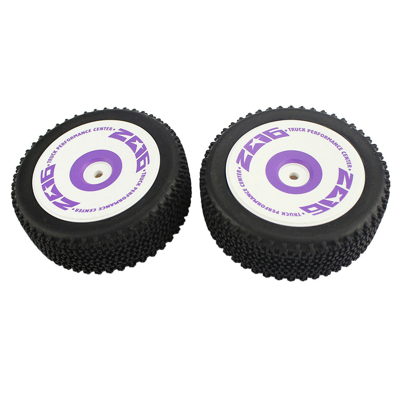 RC Tire 2Pcs Wheel Tyres Rubber Front Tires for Wltoys 124019 1/12 Scale RC