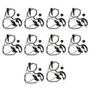 10Pieces G Shape 2 Pin PTT Earpiece Earphone Mic for Two Way Radio