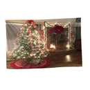 Christmas Tree Snowy Sky Wall Art Hanging Tapestry Dorm Bedspread Decor H