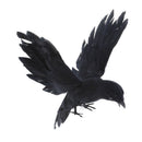 2 x Black Plastic Feather Lifelike Flying Crow Decoy Hunting Birds Decoy