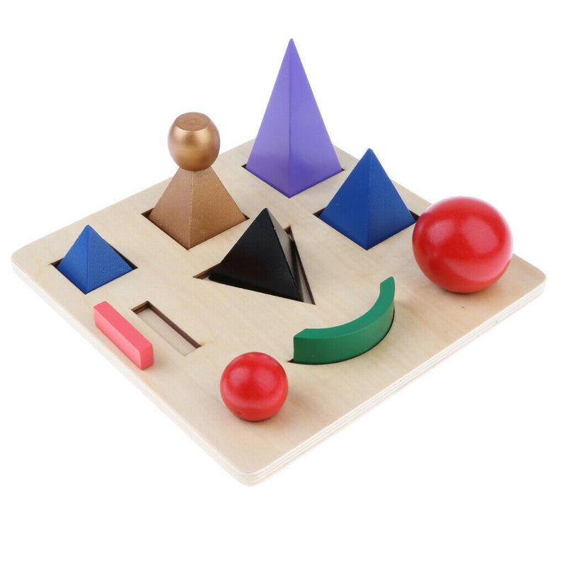 Montessori Solid Grammar Symbols with Base, 10pcs/set Learning and Education