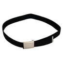 Unisex Plain Webbing Canvas Metal Buckle Belt Black S1H4